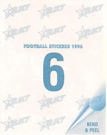 1996 Select AFL Stickers #6 Tony Lockett Back